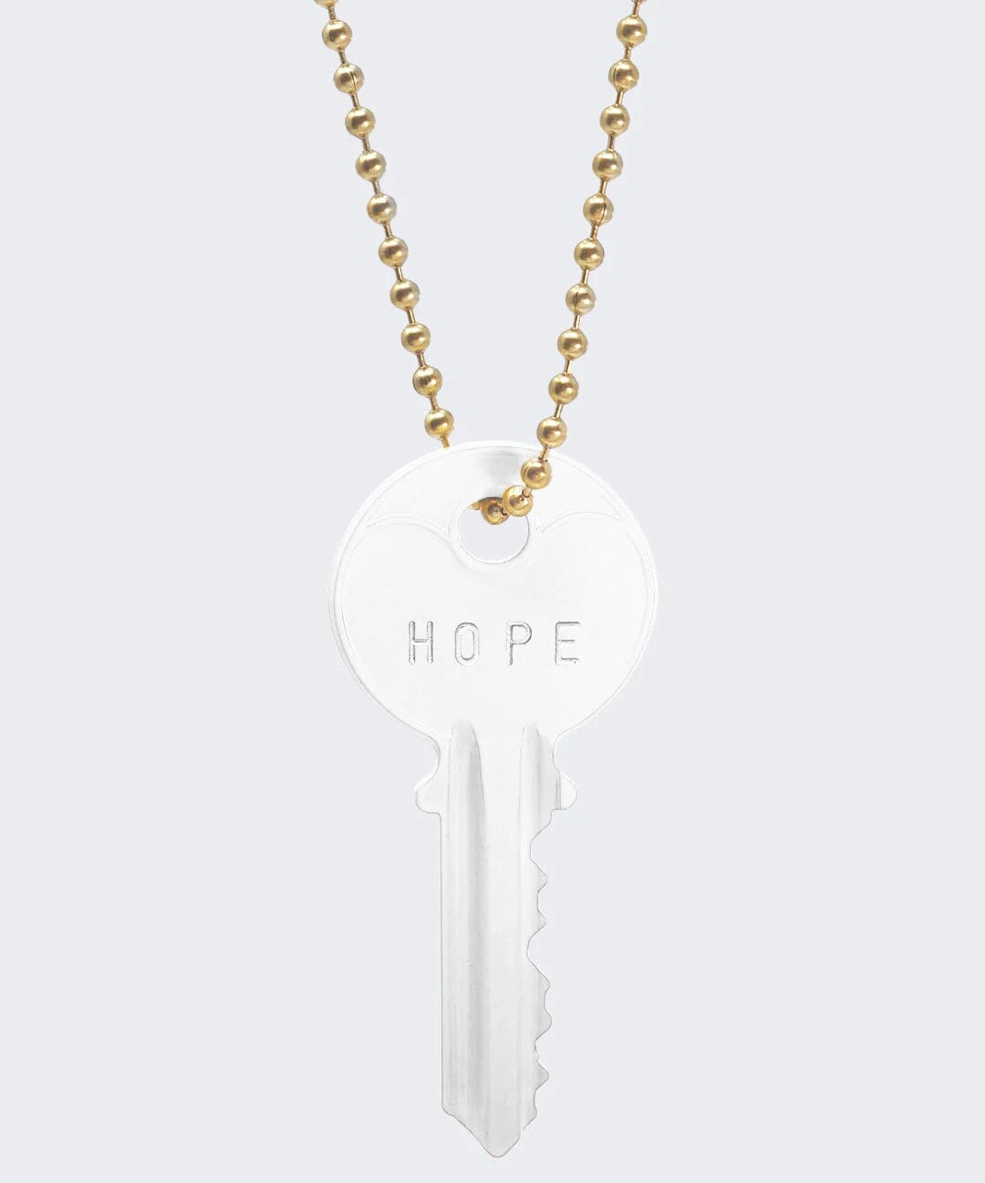 N - Ultra White Classic Ball Chain Key Necklace Necklaces The Giving Keys 