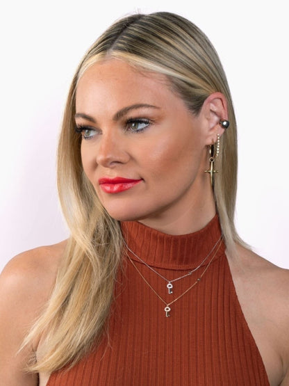 14k Gold Diamond Mini Key Necklace The Giving Keys 