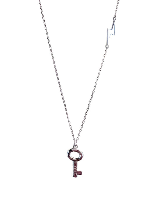 14k Gold Mini Key Necklace The Giving Keys 14k White Gold MAMA 