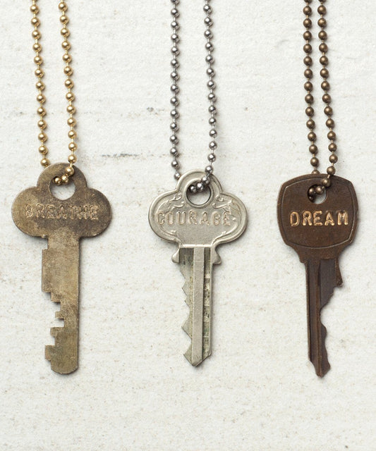 N - Mystery Word Vintage Key Necklace Necklaces The Giving Keys 