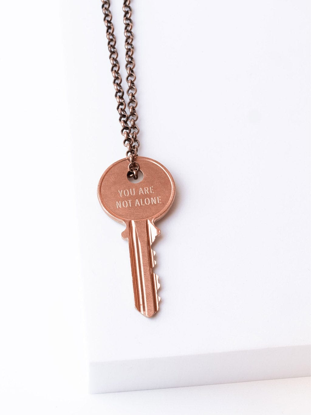 N - YOU ARE NOT ALONE Classic Key Necklace Necklaces The Giving Keys 