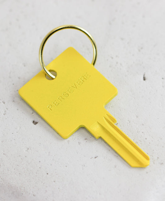 15 Year Anniversary PERSEVERE Yellow Original Keychain Key Chain The Giving Keys Yellow Persevere 