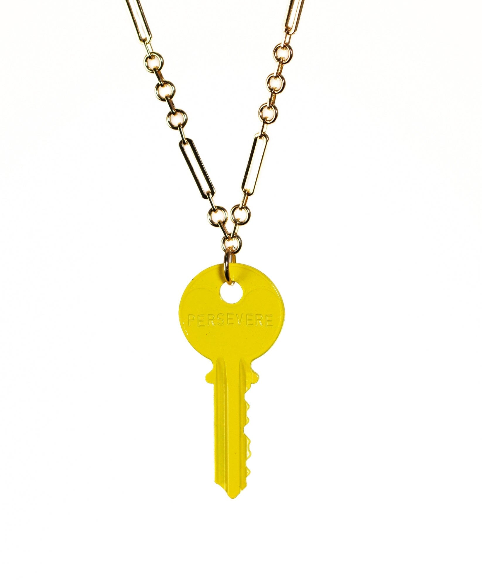 Custom Engraved Amalfi Chain Color Key Necklace | The Giving Keys