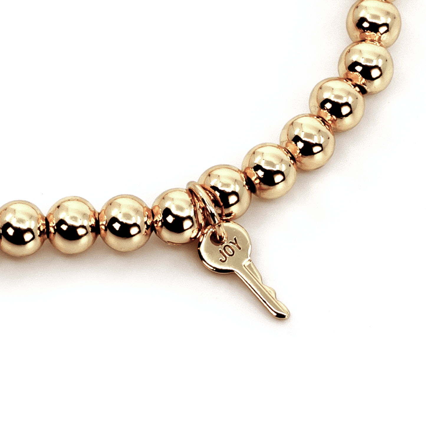 Metallic Bead Bracelet Bracelets The Giving Keys JOY GOLD 