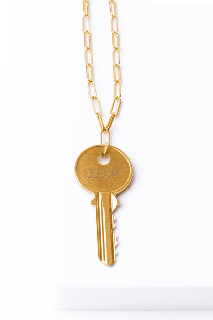 Atticus Vintage Key Brooklyn Chain Necklace The Giving Keys BLOOM Gold 