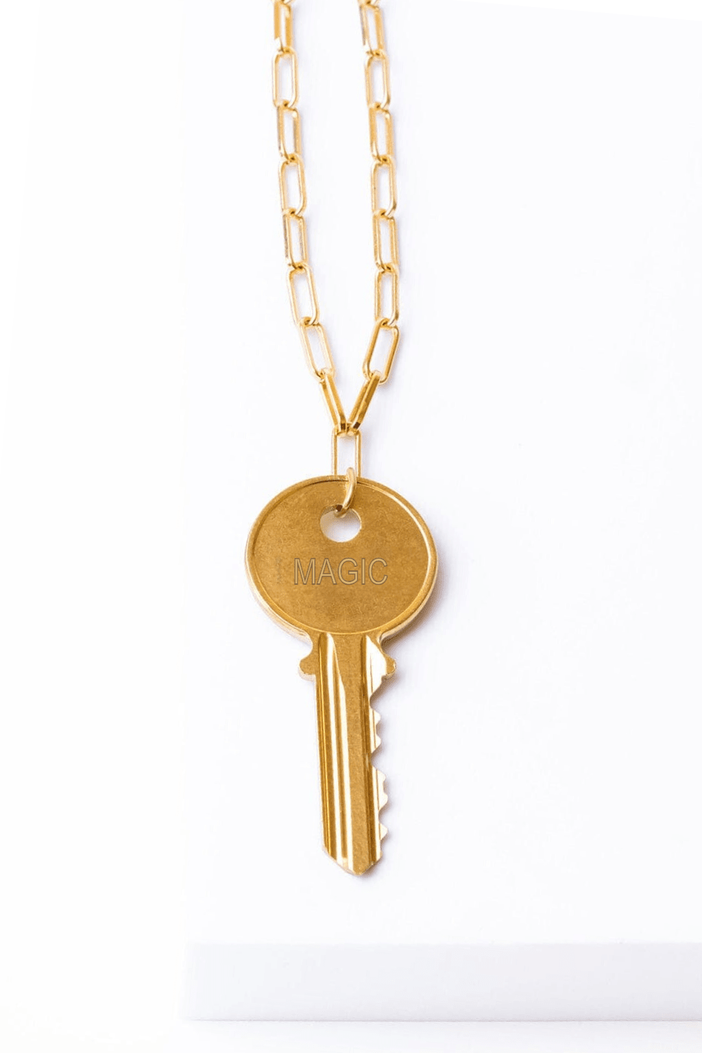 Atticus Vintage Key Brooklyn Chain Necklace The Giving Keys MAGIC Gold 