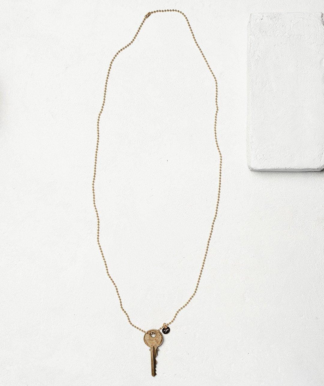 N - Classic Key Necklace Necklaces The Giving Keys 