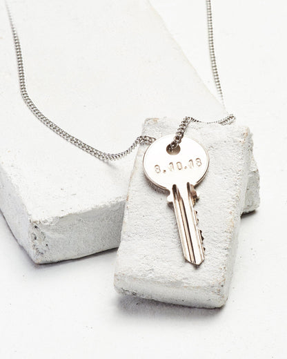 N - Wedding Date Classic Key Necklace Necklaces The Giving Keys 