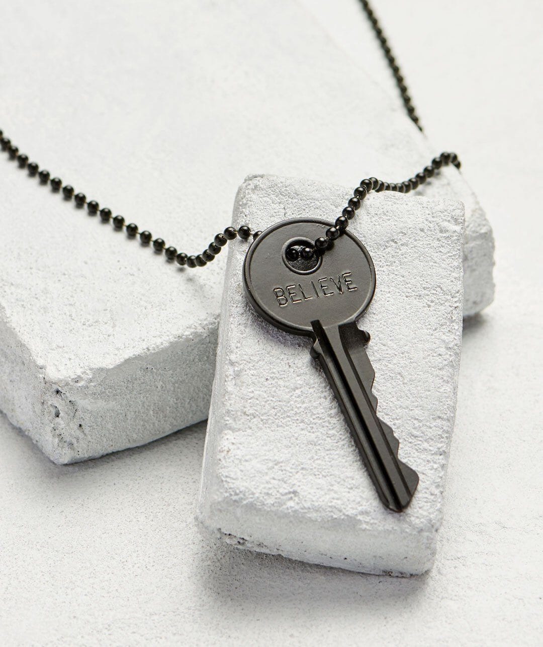 N - Matte Black Key Necklace Necklaces The Giving Keys 