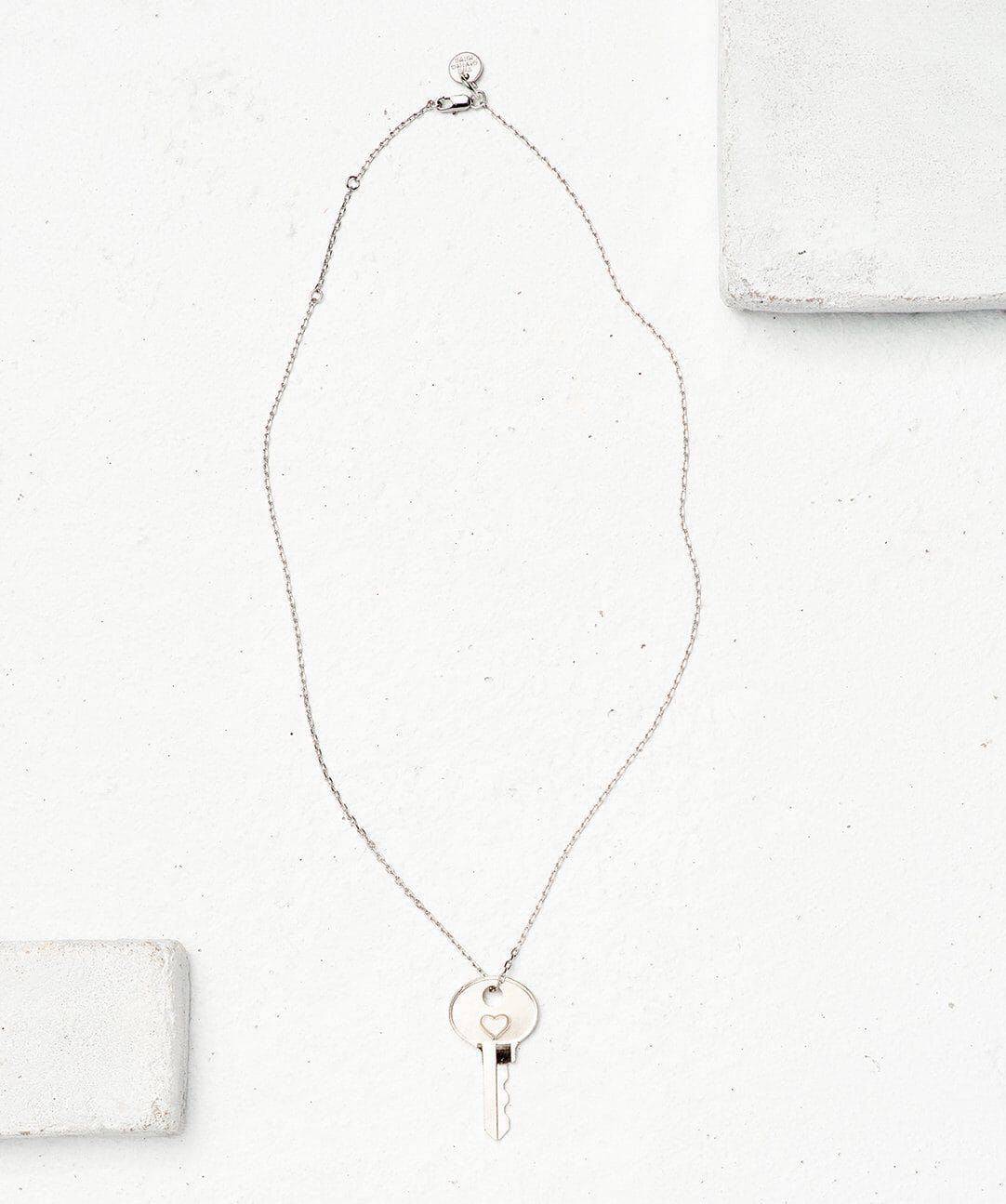 N - Symbol Dainty Key Necklace Necklaces The Giving Keys 