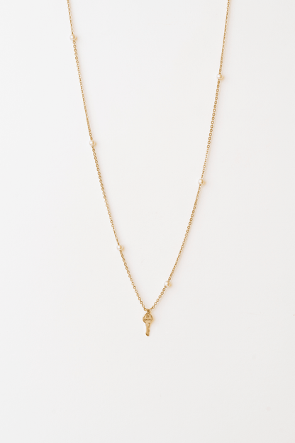 Peaceful Pearl Mini Key Necklace Necklaces The Giving Keys 
