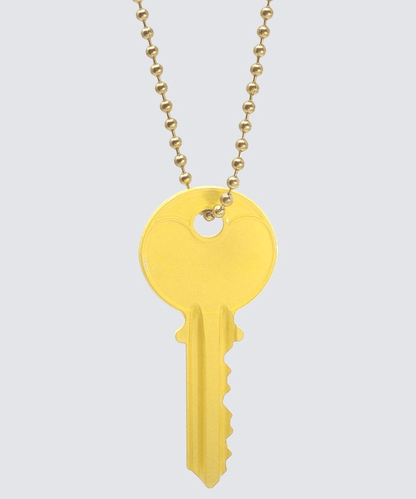 Color Classic Key Gold Ball Chain Necklace Necklaces The Giving Keys 