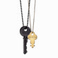 Anniversary Matte Black + Gold Dainty Key Necklace Set Necklaces The Giving Keys CUSTOM BLACK/GOLD 