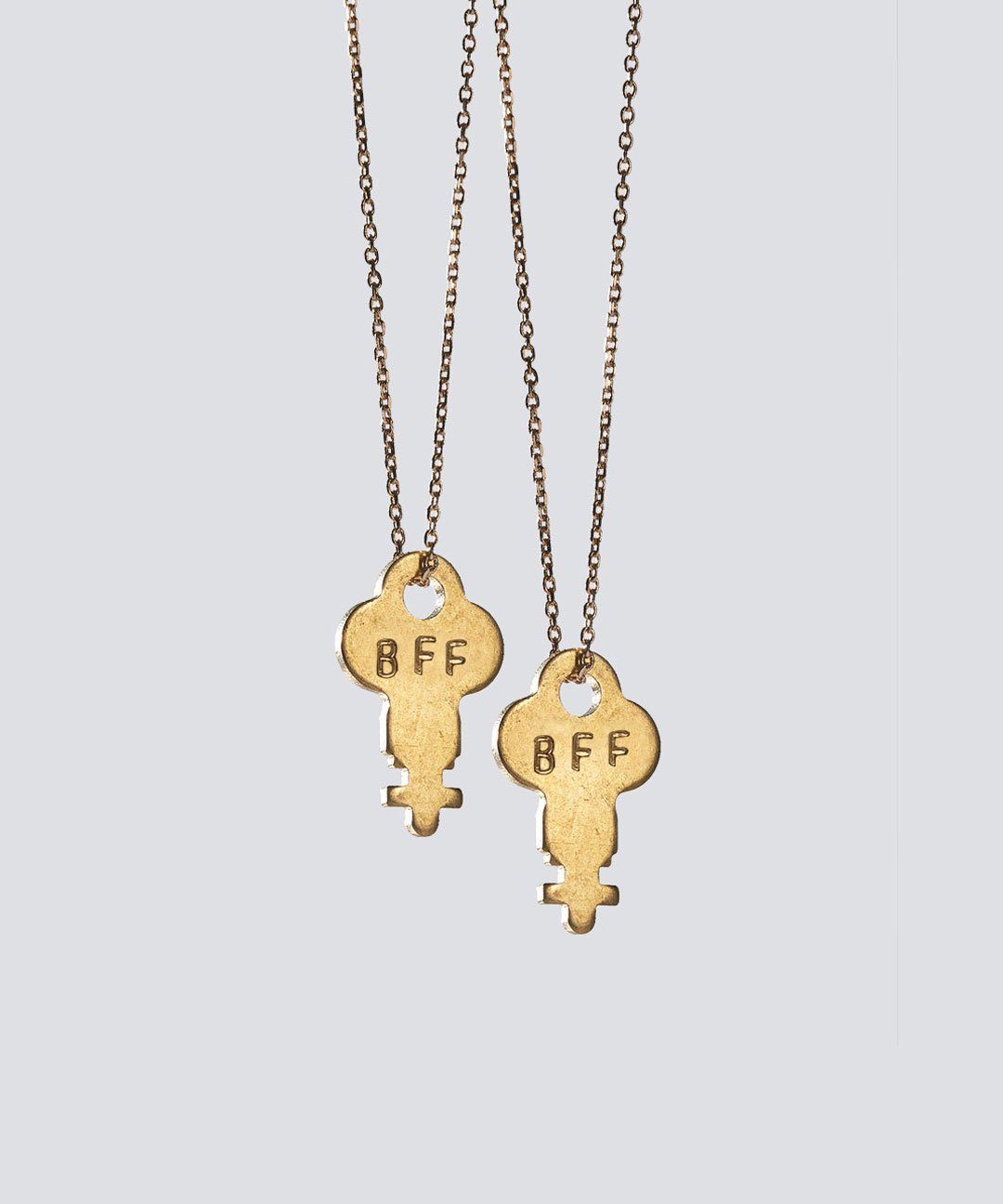 Best Friends Gold Dainty Key Necklace Set Necklaces The Giving Keys BFF GOLD 