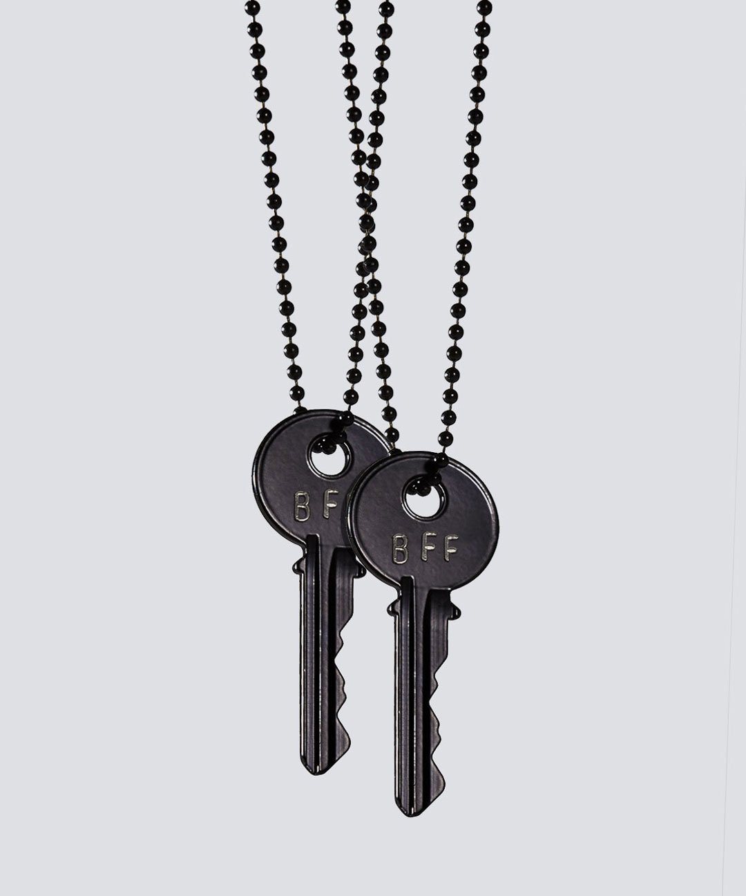 Best Friends Matte Black Key Necklace Set Necklaces The Giving Keys BFF MATTE BLACK 