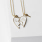 Enamel Best Friend Necklace Set Necklaces The Giving Keys White/Gold 