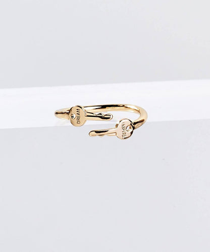 Wrapped Mini Key Ring Rings The Giving Keys Gold 