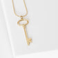 Large Skeleton Key Snake Chain Necklace Necklaces The Giving Keys BELIEVE Gold 