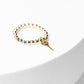 Metallic Bead and Mini Key Ring Bracelets The Giving Keys BELIEVE GOLD 