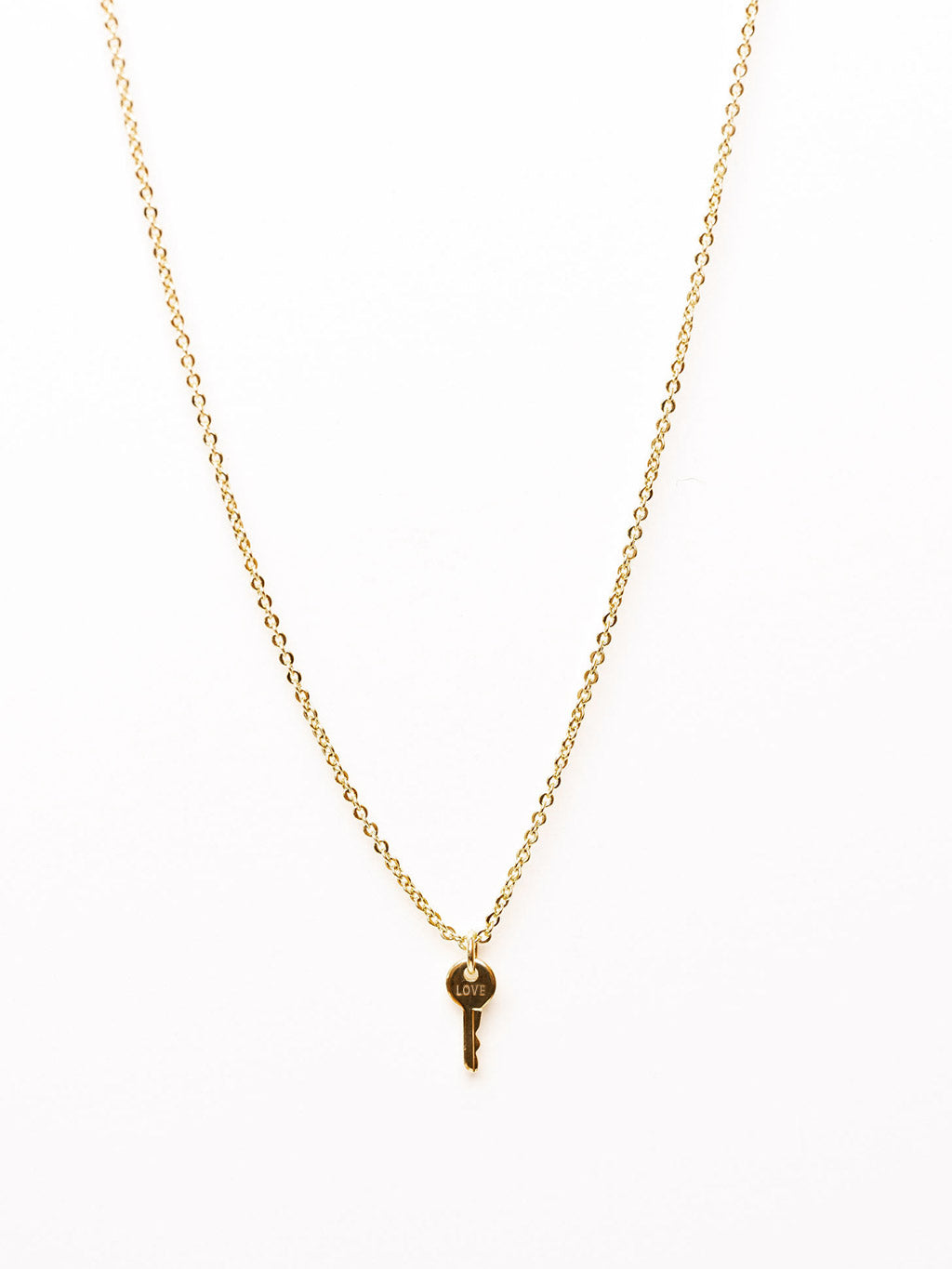 Mini Key Necklace Necklaces The Giving Keys LOVE Gold 