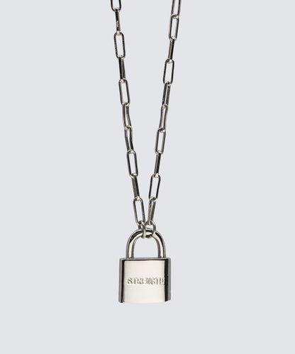 Brooklyn Padlock Necklace Necklaces The Giving Keys STRENGTH SILVER
