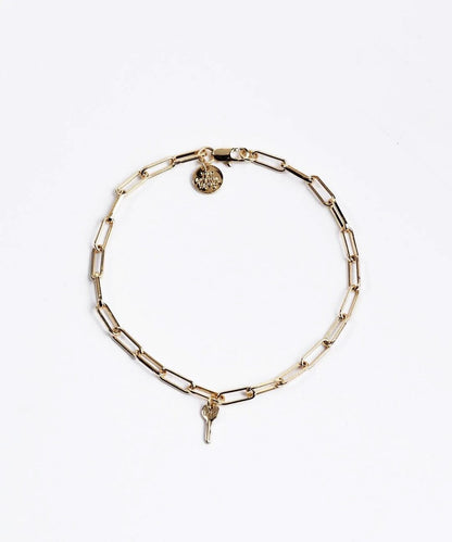 Brooklyn Mini Key Bracelet Bracelets The Giving Keys LOVE Gold 