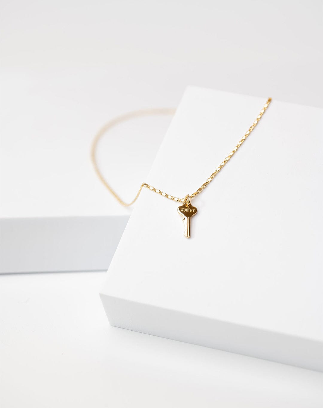 Petite Key Necklace Necklaces The Giving Keys WORTHY GOLD 