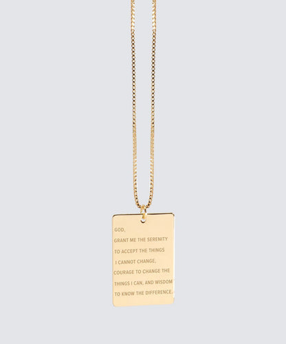 Serenity Prayer Pendant Necklace Necklaces The Giving Keys SERENITY PRAYER 