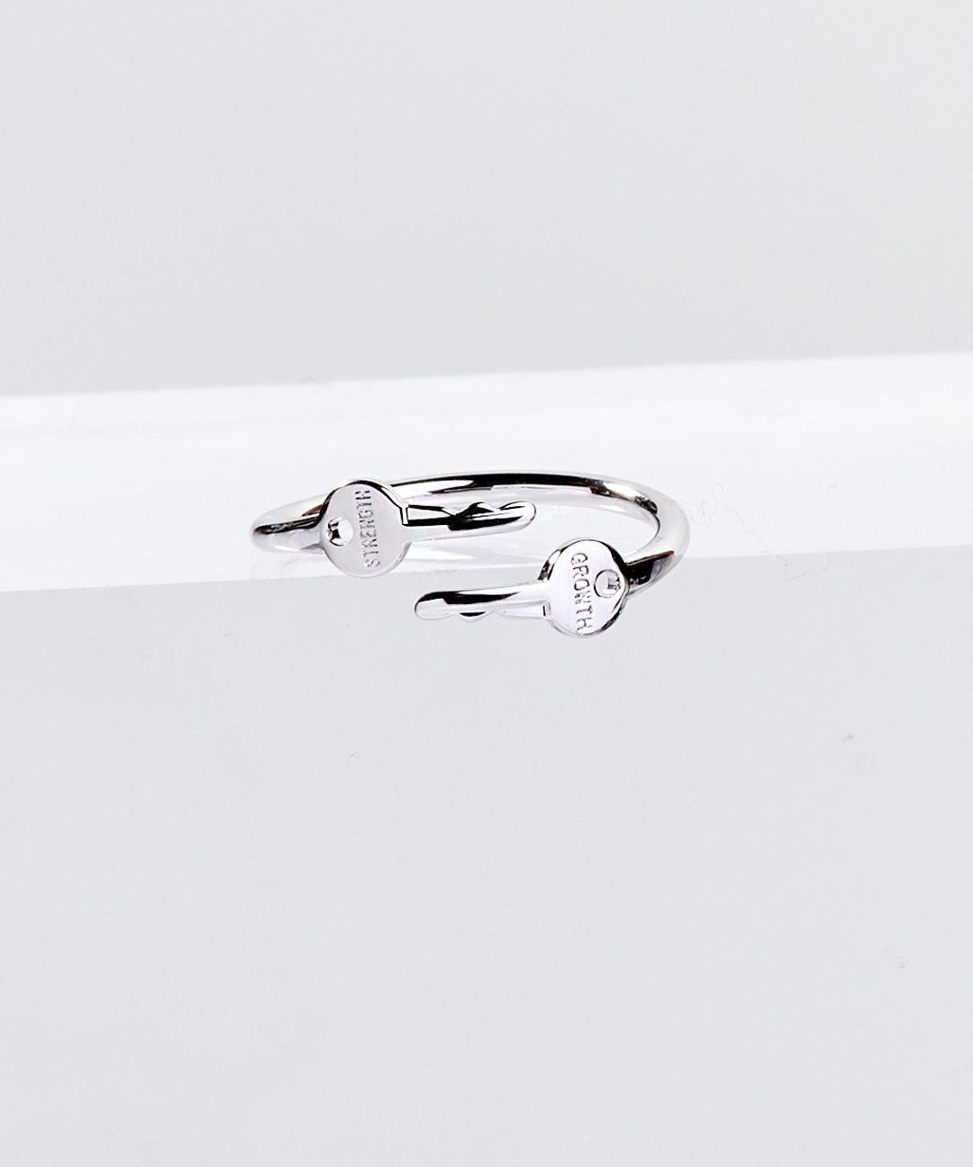 Wrapped Mini Key Ring with an Engraved Word | The Giving Keys