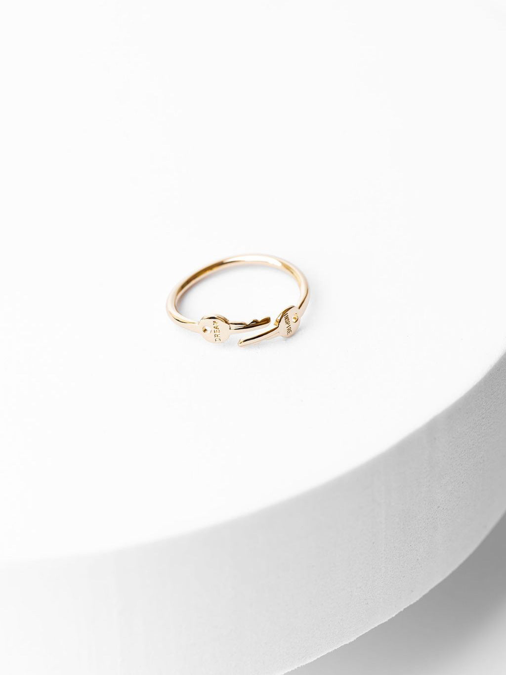 Wrapped Mini Key Ring with an Engraved Word | The Giving Keys