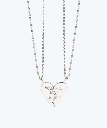 You Are Not Alone Necklace Set Necklaces The Giving Keys YOU ARE NOT ALONE Silver 