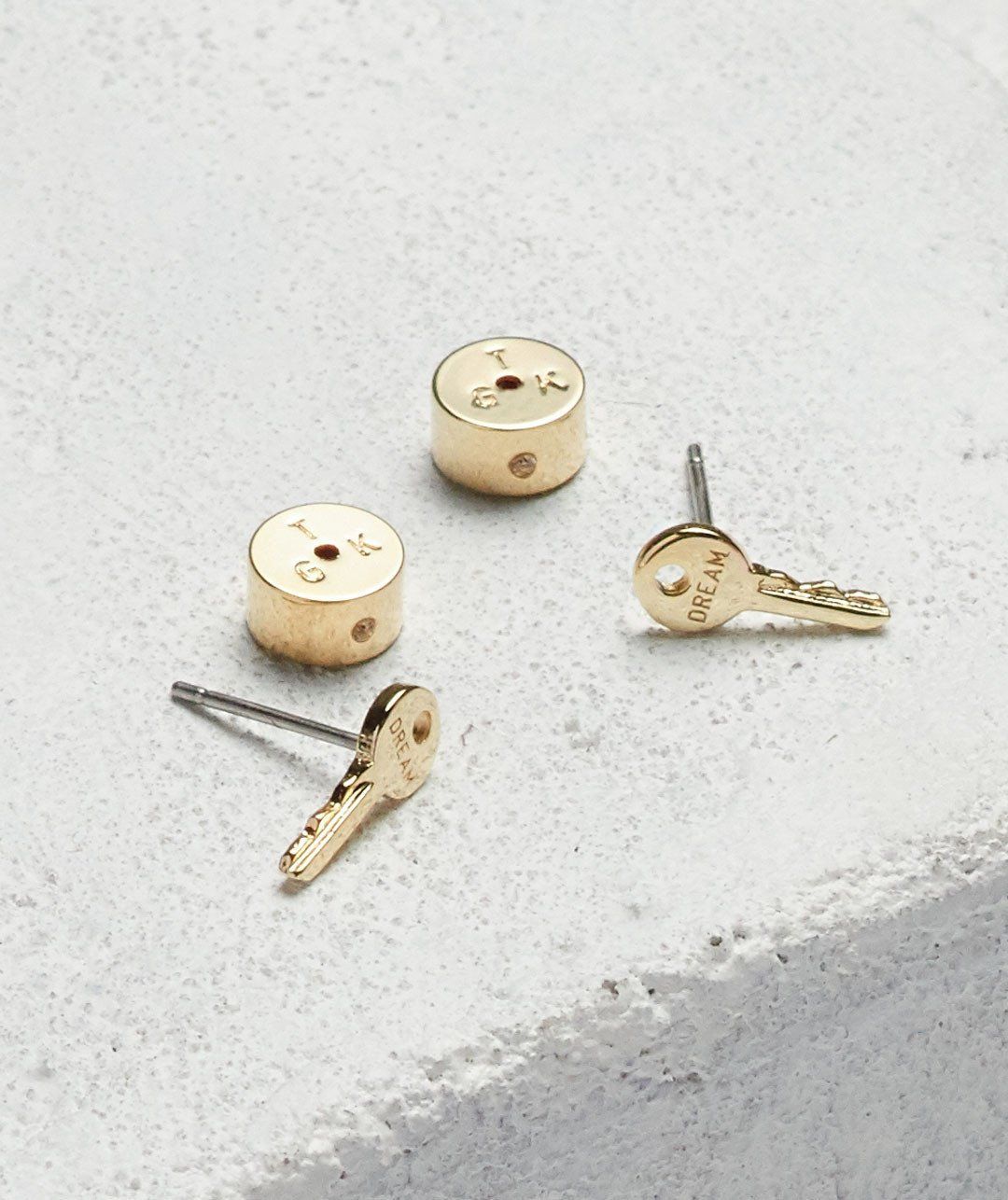 Mini Key Post Earrings Earrings The Giving Keys