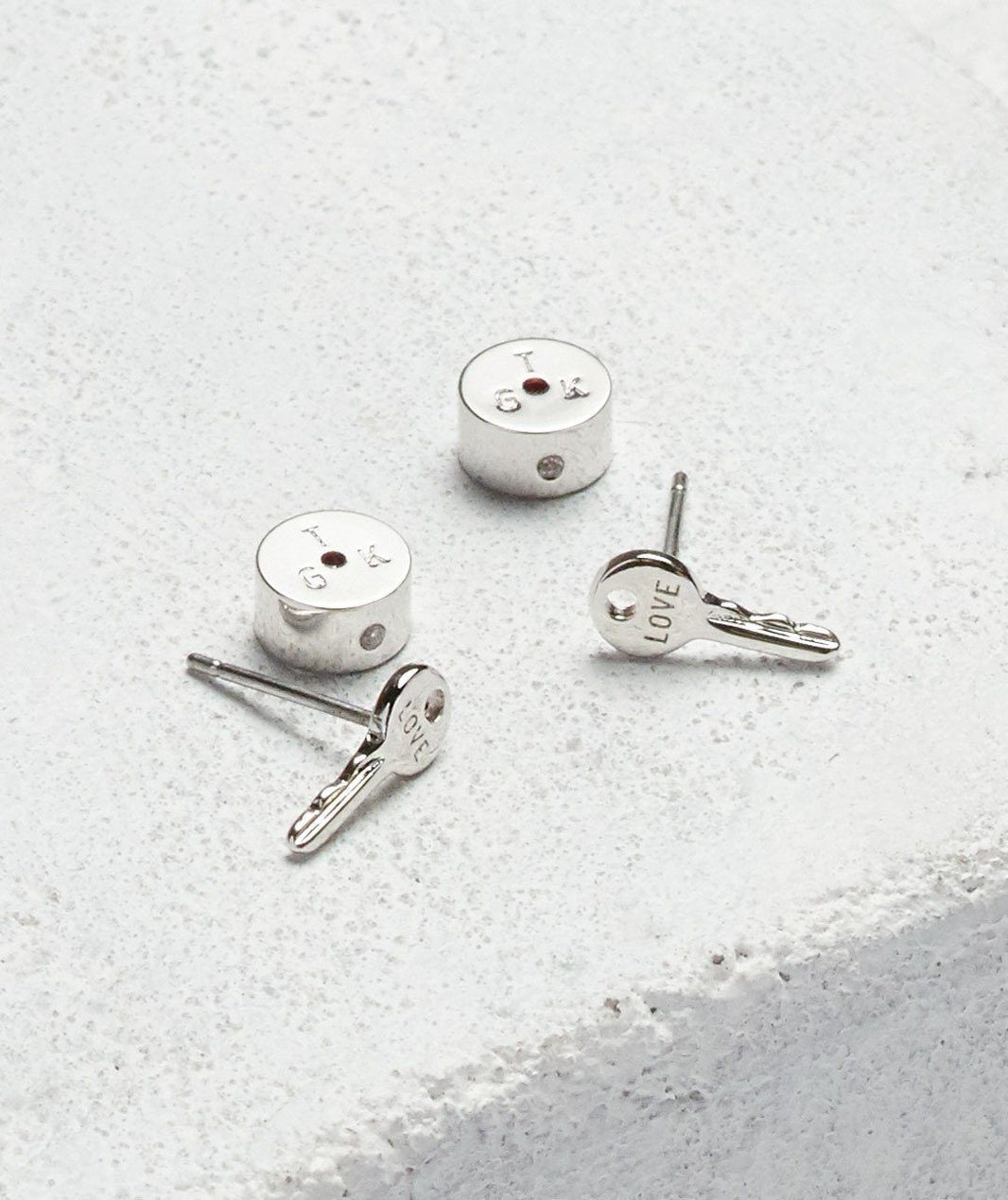 Shop Engraved Earrings Collection | The Giving Keys