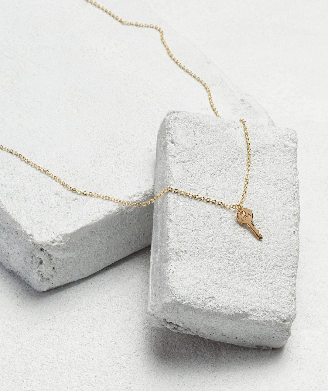 Gold Key Necklace / Key Jewelry / Key Pendant / Small Necklace 